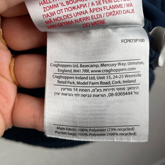 Craghoppers Sweater Womens Medium 8 Blue Fleece Fuzzy 1/4 Zip Pullover - Picture 7 of 11